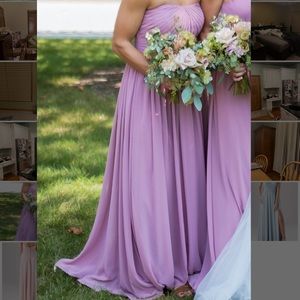 Size A8 Azazie Milagros strapless Bridesmaid dress in Vintage Mauve - worn once!